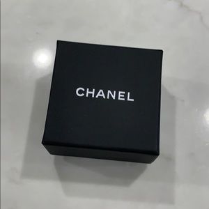 AUTHENTIC CHANEL JEWELRY EARRINGS BOX POUCH BLACK